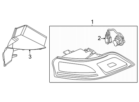 2022 Kia Carnival Tail Lamps HOLDER & WIRING-REAR Diagram for 92491R0110