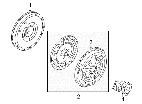 2013 Ford Fusion Clutch & Flywheel Flywheel Diagram for AV6Z-6477-D