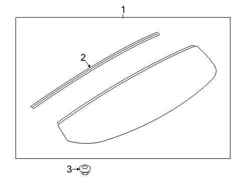 2013 Ford Police Interceptor Utility Rear Spoiler Spoiler Weatherstrip Diagram for BB5Z-7843720-A