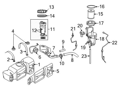 2006 Dodge Ram 2500 Fuel Supply O Ring-Fuel Pump And Level Unit Diagram for 55366298AA