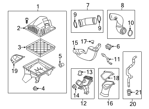 2014 Buick Verano Powertrain Control Air Cleaner Body Diagram for 13469772