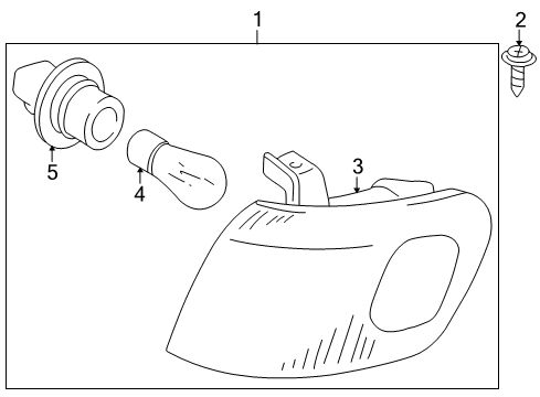 2000 Toyota Corolla Signal Lamps Signal Lamp Bolt Diagram for 90168-40111