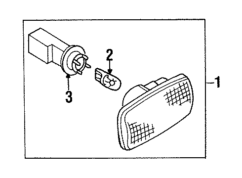 1999 Infiniti G20 Bulbs Lamp Assy-Side Flasher Diagram for 26160-1N000