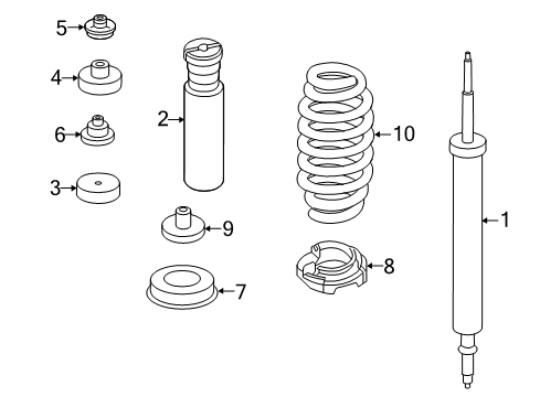 2013 BMW 128i Shocks & Components - Rear Rear Coil Spring Diagram for 33536784686