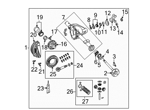 2006 Dodge Ram 1500 Axle Components - Rear Bearing-Axle Shaft Diagram for 5137586AA