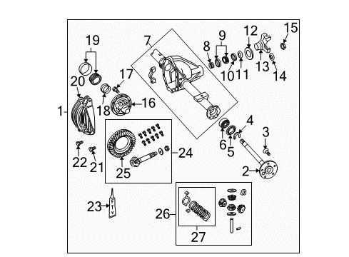 2006 Dodge Ram 1500 Axle Components - Rear Wheel Stud Diagram for 5137589AA