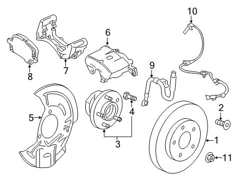 2016 Buick Envision Brake Components Front Pads Diagram for 23301397