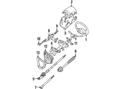 1995 Toyota 4Runner Switches Switch Assy, Turn Signal Diagram for 84310-35570