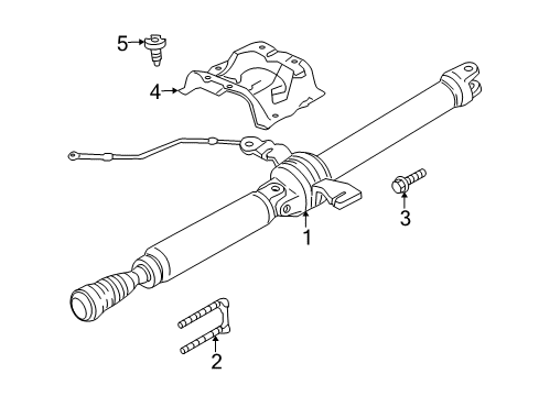2011 Mercury Mariner Drive Shaft - Rear U-Joint Kit U-Bolt Diagram for YL8Z-4529-AA