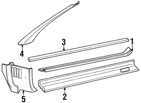 1997 BMW 850Ci Interior Trim - Pillars, Rocker & Floor Covering Apron Right Diagram for 51438156466