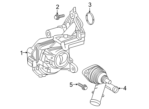 2019 Toyota Corolla Water Pump Thermostat Housing Bolt Diagram for 90105-A0338