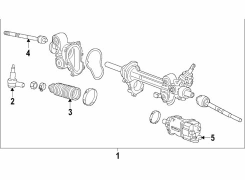 2021 Cadillac XT5 Steering Column & Wheel, Steering Gear & Linkage Rack Diagram for 85108020