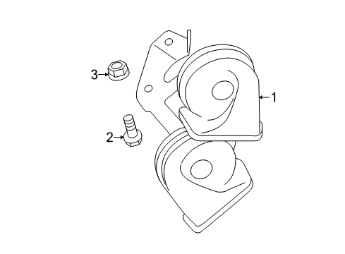 2015 Ford C-Max Horn Horn Diagram for CM5Z-13832-A