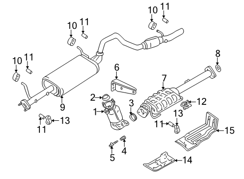 1999 Chevrolet Tracker Exhaust Components Exhaust Muffler (On Esn) Diagram for 91175656