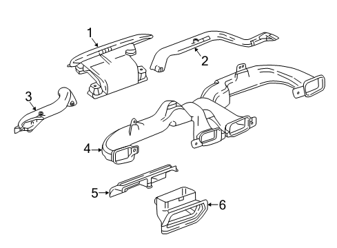 2019 GMC Terrain Ducts Defroster Nozzle Diagram for 23413440