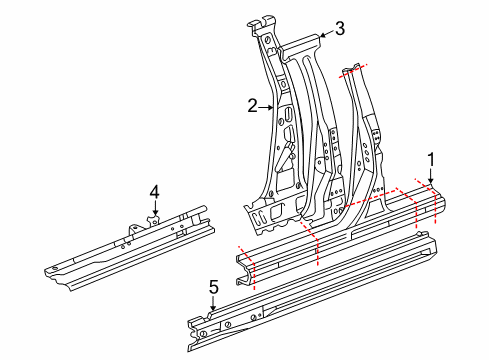 Diagram for 2004 Scion xA Center Pillar & Rocker 