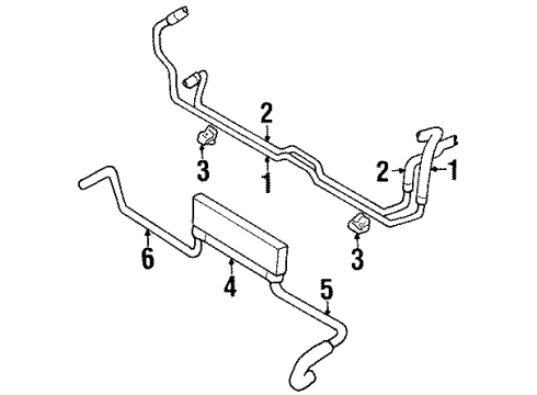 1997 Dodge Stratus Trans Oil Cooler RETAINER-Tube Diagram for 52002044