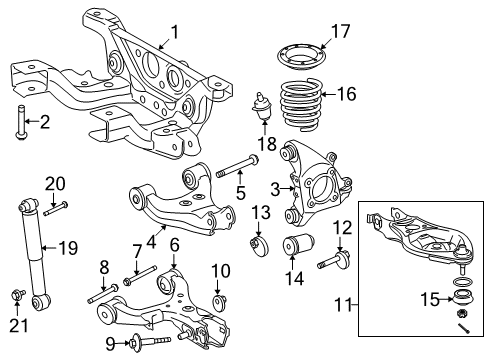 2008 Toyota Sequoia Rear Suspension Components, Lower Control Arm, Upper Control Arm, Ride Control, Stabilizer Bar Rear Lower Control Arm Diagram for 48730-09040