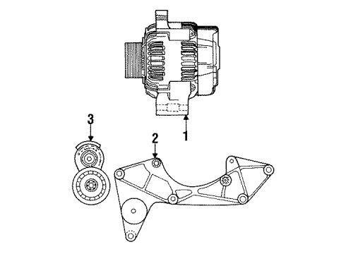 1997 Dodge Viper Alternator ALTERNATR-Engine Diagram for 4848662AB