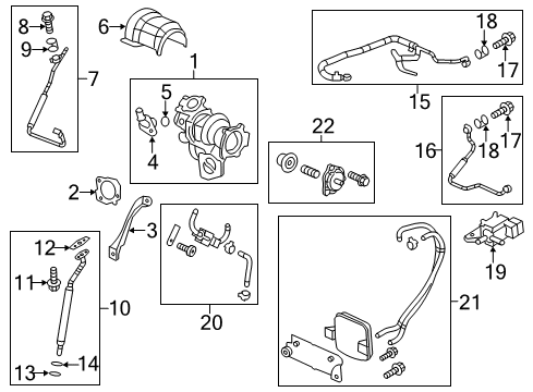 2011 Saab 9-5 Turbocharger Turbocharger Asm Diagram for 12658317