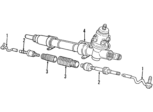 2002 BMW Z3 P/S Pump & Hoses, Steering Gear & Linkage Exchange Hydro Steering Gear Diagram for 32131095575