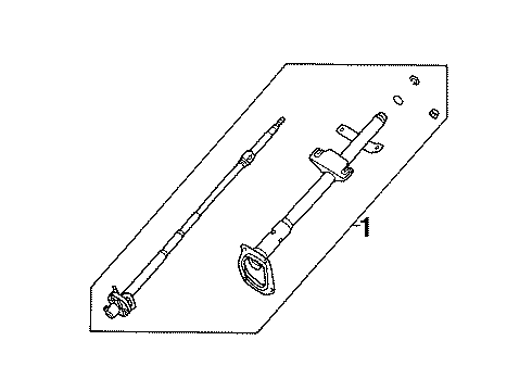 1992 Nissan D21 Steering Column Assembly Column Assembly-Steering With Cont Diagram for 48805-92G56