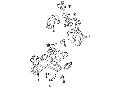1993 Nissan Quest Housing & Components Lock Set-Steering Diagram for 48700-0B225