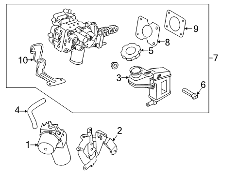 2016 Kia Soul EV Hydraulic System Integrated Brake ACTUATION Diagram for 58500E4100