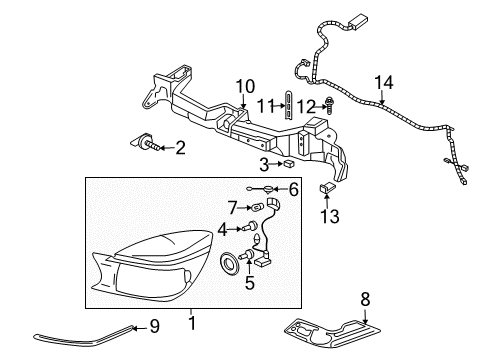 2004 Buick Rendezvous Headlamps Headlamp Assembly Bolt Diagram for 11519494