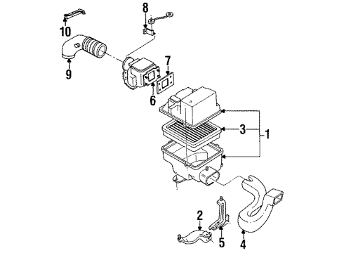 1993 Mercury Capri Powertrain Control Element Diagram for E8GY-9601-A