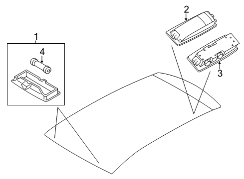 2016 BMW X4 Overhead Lamps Interior Light, Rear Diagram for 63319215598