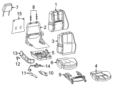 2008 Pontiac Grand Prix Passenger Seat Components Passenger Discriminating Sensor Diagram for 19258124