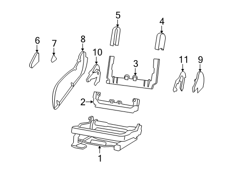 2010 Jeep Liberty Tracks & Components Switch-Power Seat Diagram for 4602628AC