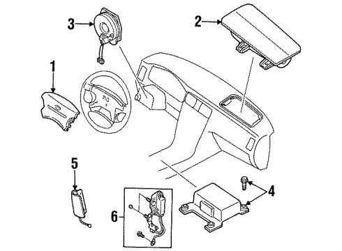 1998 Infiniti Q45 Air Bag Components Sensor-Side AIRBAG, RH Diagram for 98830-6P026
