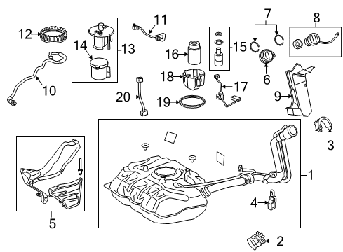 2015 Toyota Yaris Fuel System Components Tube Diagram for 77209-52180