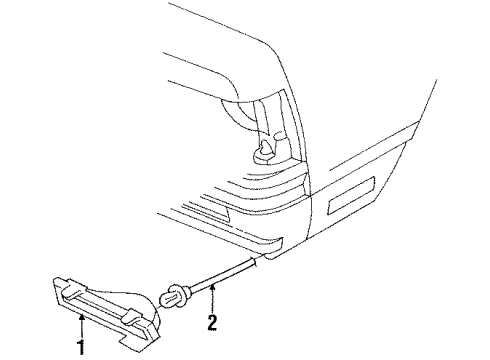 1989 Chevrolet Caprice Park & Side Marker Lamps Lamp Asm-Front Side Marker (LH) Diagram for 5974649