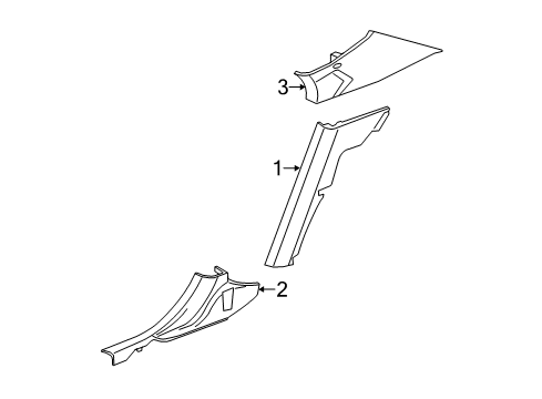 2018 Dodge Charger Interior Trim - Quarter Panels Panel-C Pillar Inner Diagram for 1PM88DX9AE