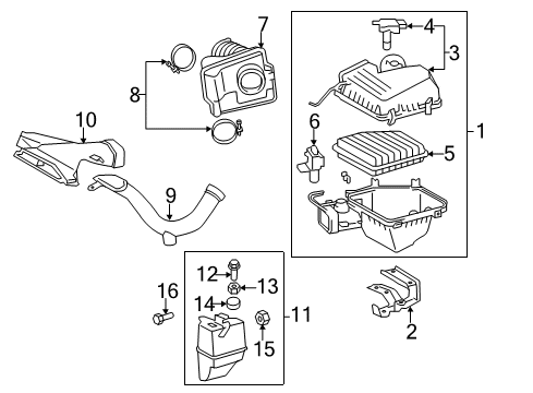 Diagram for 2006 Toyota Avalon Filters 