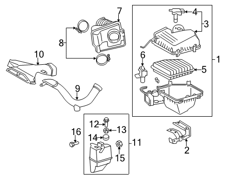 2006 Toyota Avalon Filters Lower Resonator Collar Diagram for 90387-09033