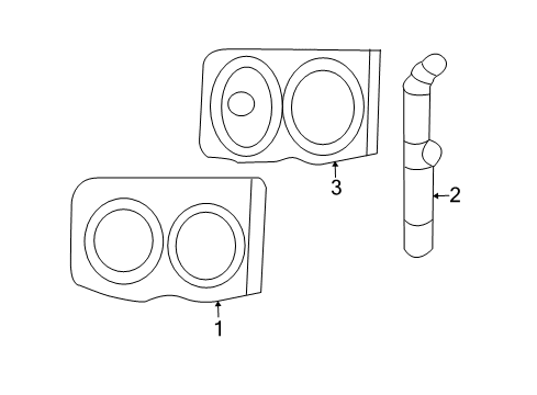 2006 Dodge Ram 1500 Headlamps Park And Turn Headlamp Diagram for 55372815AB