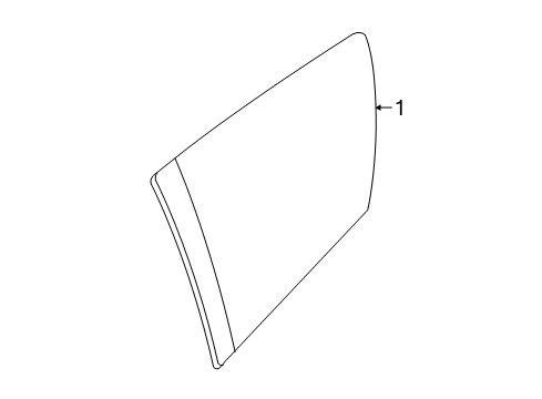 2019 Chrysler Pacifica Side Panel - Glass & Hardware Glass-Quarter Window Diagram for 68238492AC