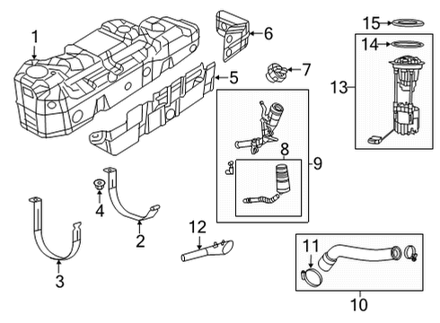 2021 Ram 1500 Fuel Supply FUEL FILLER Diagram for 68516895AC