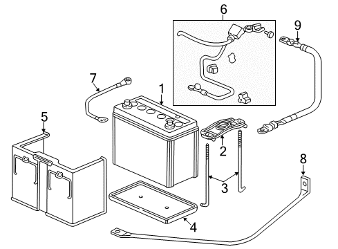 1997 Honda CR-V Battery Cable Assembly, Battery Ground Diagram for 32600-S10-A00