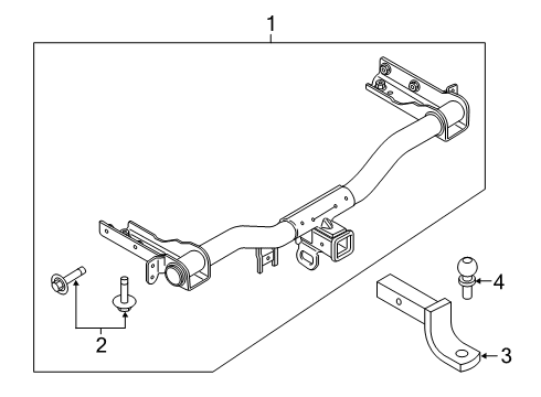 2019 Ford Edge Trailer Hitch Components Wire Harness Diagram for FT1Z-15A416-A