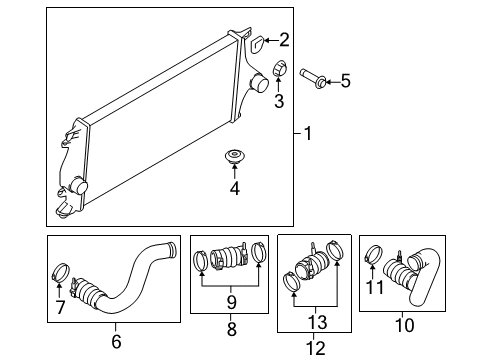 2016 Nissan Titan XD Intercooler Hose-Air, Suction Diagram for 14468-EZ41A