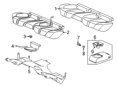 2021 Acura TLX Heated Seats Pad, Rear Diagram for 82137-TGV-A21