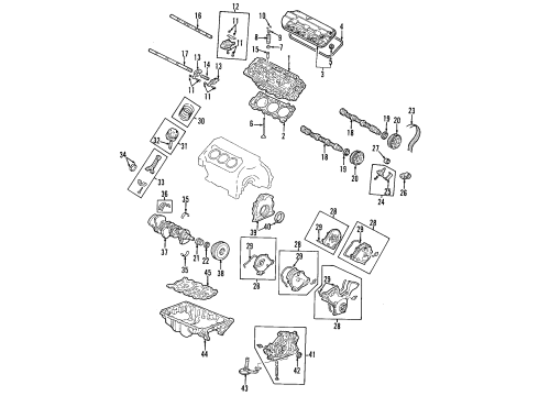 1999 Honda Odyssey Variable Valve Timing Rubber Assy., Engine Side Mounting Diagram for 50820-S0X-A01