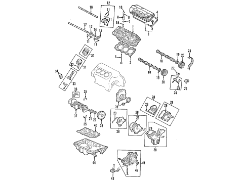 1999 Honda Odyssey Variable Valve Timing Rubber, FR. Engine Mounting (Ecm) Diagram for 50800-S0X-A04