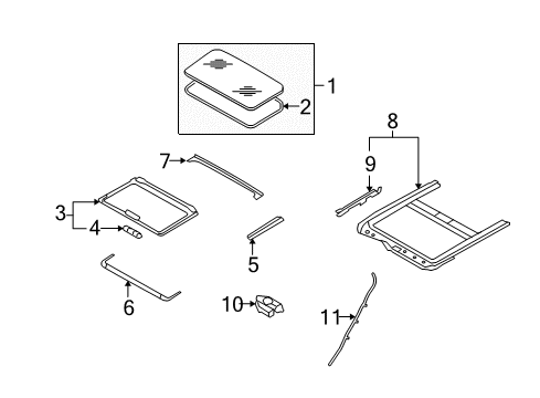 2008 Infiniti G37 Sunroof Hose-Drain Diagram for 91390-JL02A