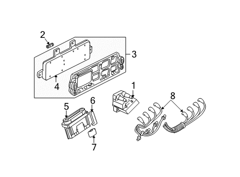 1998 Cadillac Seville Powertrain Control Wire Kit, Spark Plug Diagram for 19172244